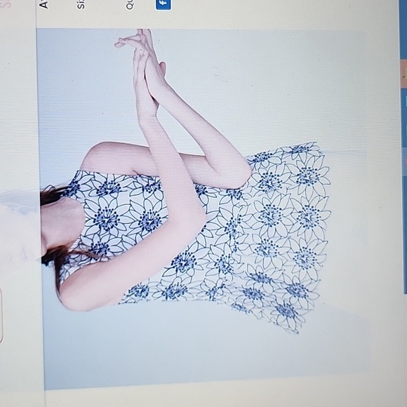 J. CREW Embroidered Floral Top G8414 White & Navy Size Small Sleeveless Lined - Picture 11 of 11